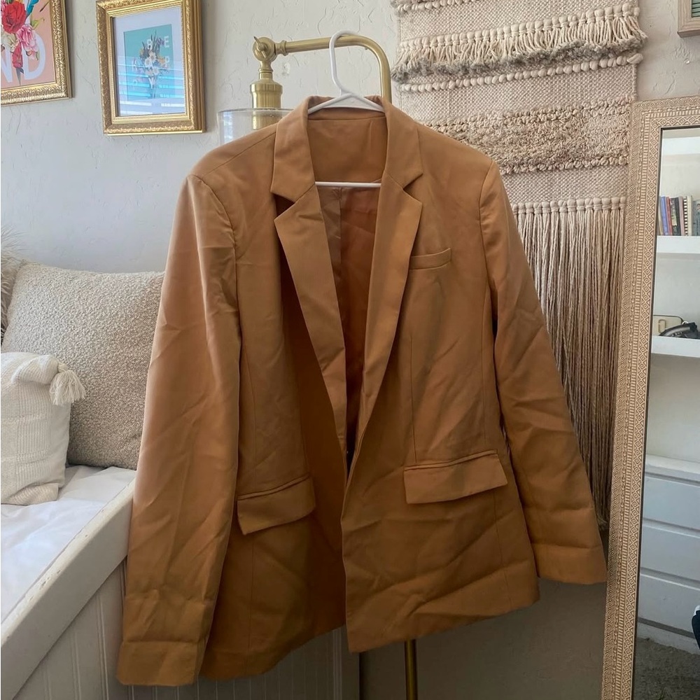 Amazon Tan Blazer Jacket